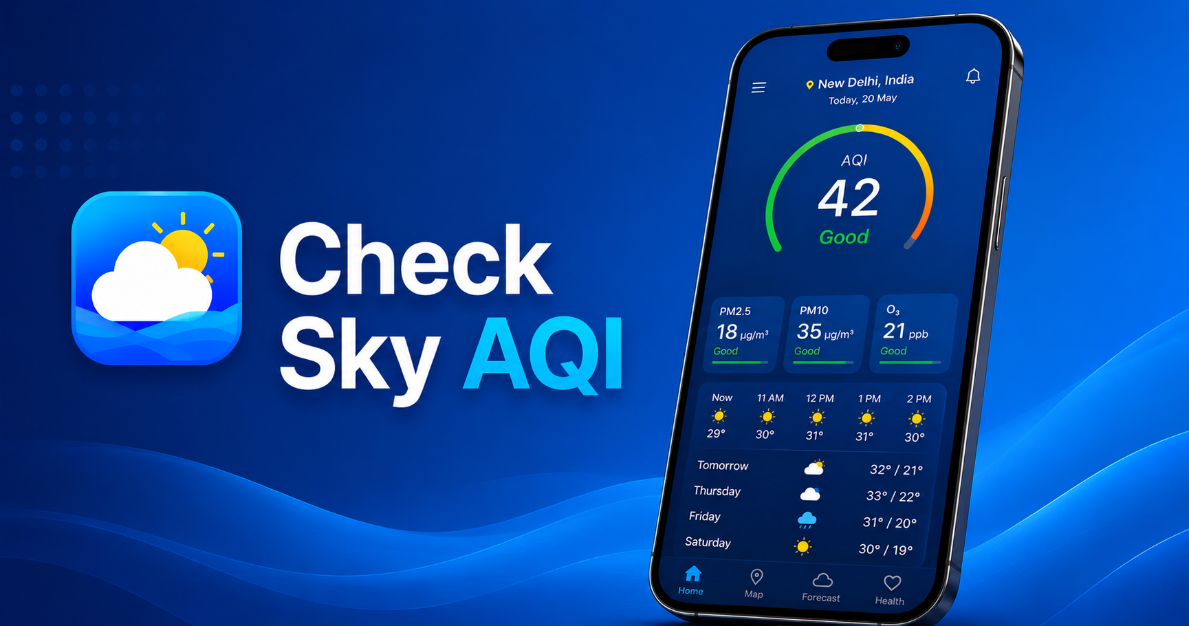 SkyAQI: Weather Forecast & Air Quality App